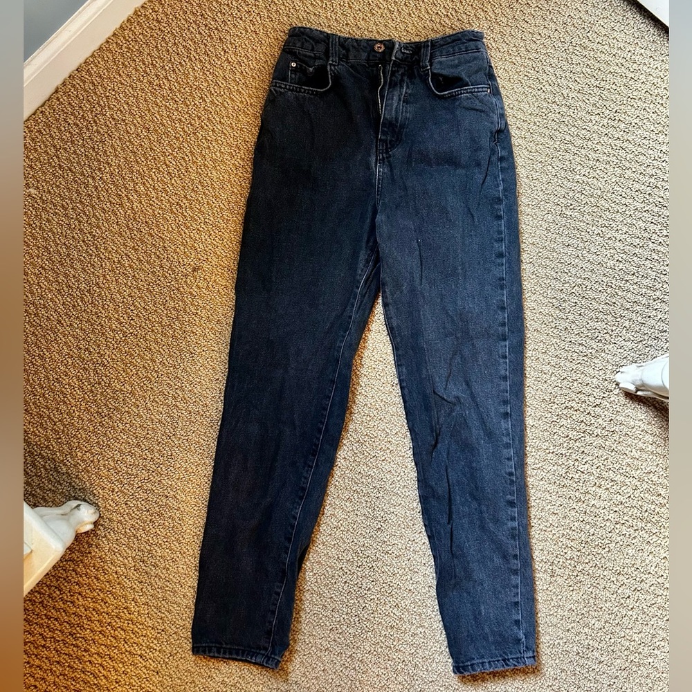 Zara Black Classic Mom High-Rise Jeans